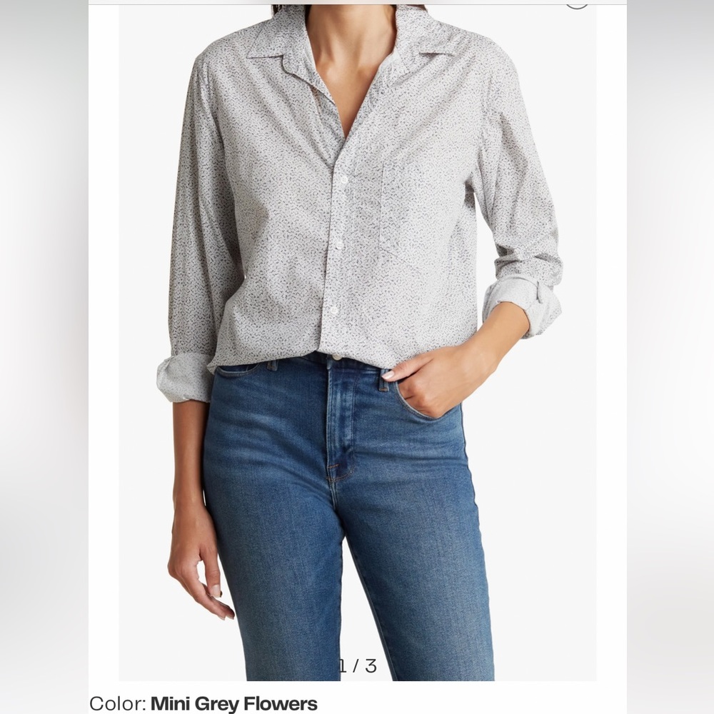 NEW Frank & Eileen Jody Oversize Ditsy Button-Up Shirt